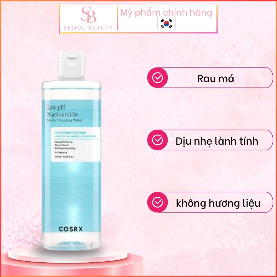 Nước Tẩy Trang Cosrx Low Ph Niacinamide Micellar Cleansing Water