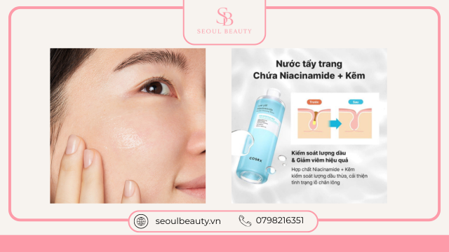 ảnh dùng nước tẩy trang cosrx