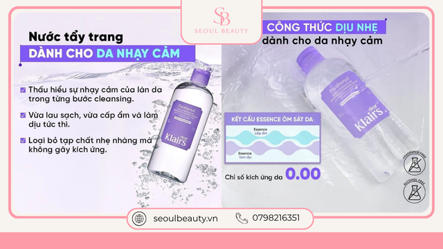 Klairs Nước tẩy trang Supple Preparation Unscented Cleansing Water 400ml