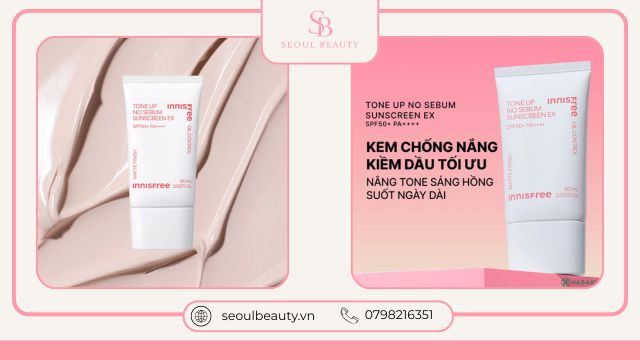 Kem chống nắng Innisfree Tone Up No Sebum Sunscreen EX