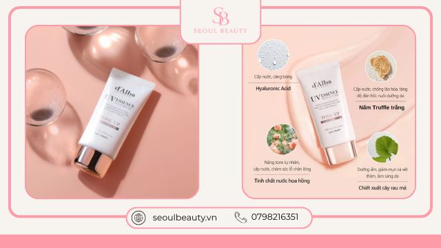 Kem chống nắng d'Alba Waterfull Tone-Up Sun Cream
