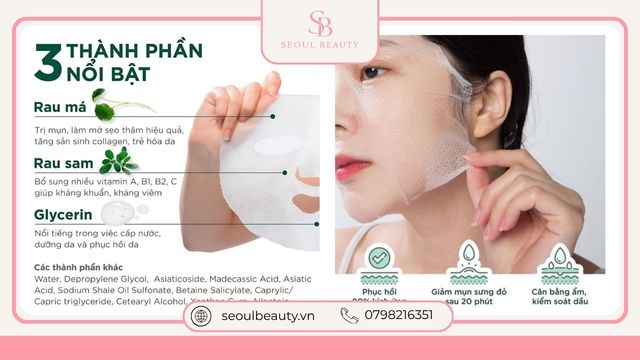 thành phần thiên nhiên trong mặt nạ Caryophy Hàn Quốc