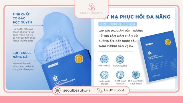 mặt nạ Caryophy Hàn Quốc cấp ẩm và làm dịu da