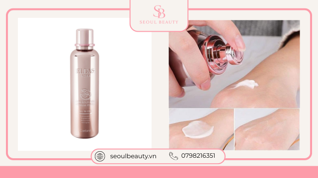 Serum Tế Bào Gốc Eldas Aura Coreana Shine Gold Pearl Premium Peptide hỗ trợ cấp ẩm sâu, nuôi dưỡng làn da mềm mịn, cải thiện độ săn chắc và mang đến vẻ rạng rỡ tự nhiên.