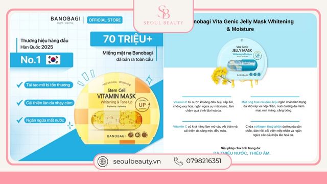 Công dụng của mặt nạ Banobagi Hàn Quốc