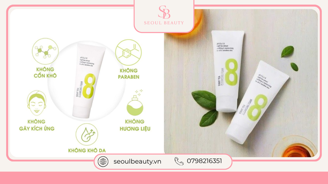 Sữa rửa mặt BOM Eight Tea Cleansing Foam