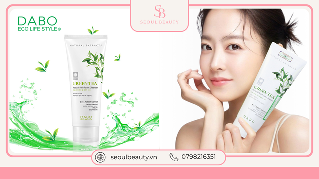 Sữa rửa mặt tạo bọt trà xanh DABO